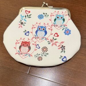 Whimsical Owl Print coin purse